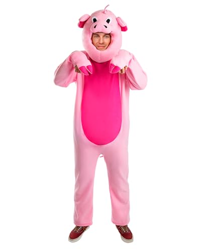 Funidelia Déguisement de cochon pour adultes, Comprend combinaison complète avec tête, Animaux - Tenue pour adultes pour fêtes, Carnaval et Halloween - Taille XL