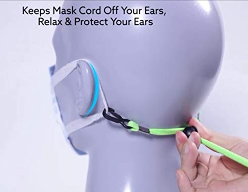 Shinkoda SK-1005-HOLDER-1 Mask Lanyard Elastic Extra Long Face Mask Extender Strap With Double Holder Clips & Adjustable Cord Locks Pack Of 5,Mask Lanyard thumb #5