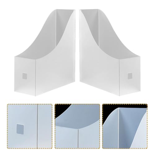 Porte-documents vertical de bureau transparent mat rangement dossiers compact A4 - 7