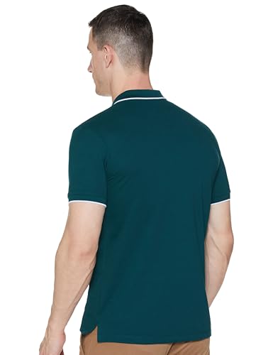 Image of Allen Solly Men's Solid Polo T‑Shirt | Regular Fit | Premium Fabric | Signature Sleeve Detail | Smart Casual Wear