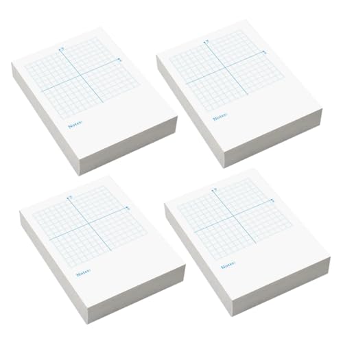 Cuaderno de ejercicios de línea numérica NUOBESTY con papel cuadriculado de hojas X-Y, 4 piezas