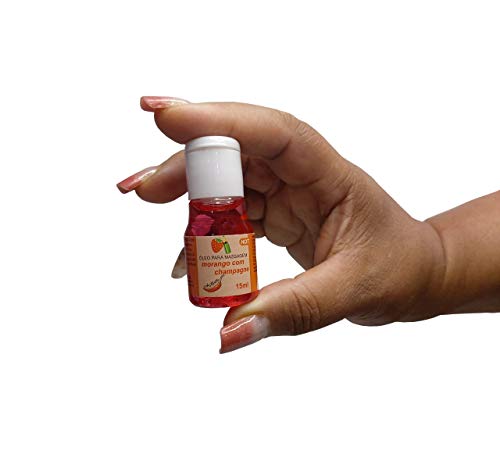 KIT GEL COMESTÍVEL SENSAÇÃO TÉRMICA ESQUENTA HOT SABOR MORANGO COM CHAMPANHE