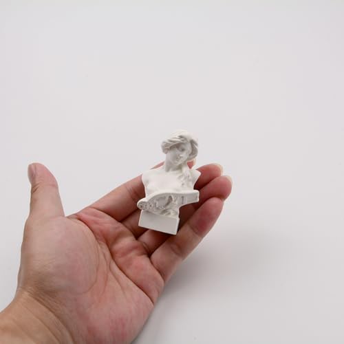 Estatua Busto Afrodita 2.76 Pulgadas Resina Blanca miniatura 3