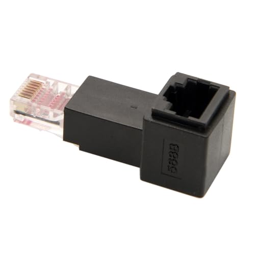 Adaptador Extensor Ethernet Angulado RJ45 Male-Female miniatura 1