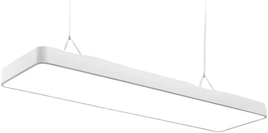 Wall Lighting Fixtures Rectangular Long Pendant Light Pool Table Linear Chandelier Modern Minimalist LED Hanging Lamp for Billiard Room Dining Room Office Gym Shop Suspension Lamp(White-4000K,60CM)