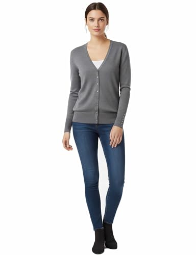 Image of Allsense Women's Long-Sleeve V-Neck Cardigan Sweater | Button Down, Lightweight Soft Knit