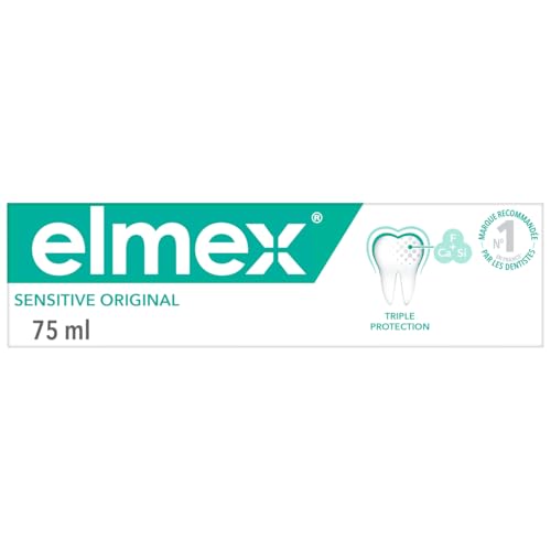 ELMEX - Elmex Sensitive Zahnpasta Original, empfindliche Zahnpasta, 24-Stunden-Schutz mit Fluorid zur Stärkung der Zähne - 75 ml Tube – Ansicht 1