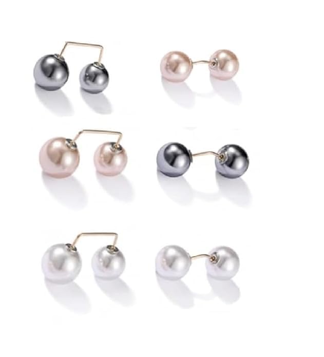 6 Pieces Artificial Pearl Shirt Brooch Pins | Anti-Exposure Neckline Decorative Safety Pins for Saare Sweater Shawl Hat Bag Clips Stylish Cover-Up Buttons for Women & Girls Gifts (2 Styles)-image-27