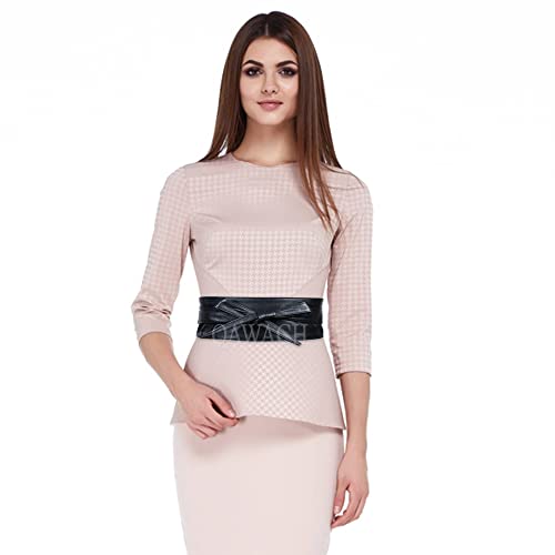 Obi Waist Belt – Handcrafted Pure Leather Wide Cinch Wrap Belt | Boho Self-Tie Bow Cincher for Women & Girls