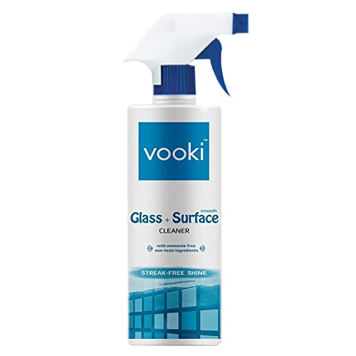Vooki Ecofriendly Smooth Glass Surface Cleaner, Non-Toxic, for All Types of Glass Surfaces, Home and Commercial Use - 500ml - (Pack of 1)