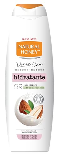 Natural Honey, Gel de Ducha con Extracto de Almendras y Hydradermal Complex, Hidratante y Nutritivo, Piel Suave, 650 ml