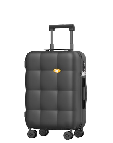 MGOB Carry On Luggage 22x14x9 Airline Approved | 20" Durable Polycarbonate Hard Shell Suitcase with TSA Lock & 360° Spinner Wheels (Black)