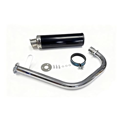 Tuyau d'échappement complet CG150 avec collecteur inox 304 noir