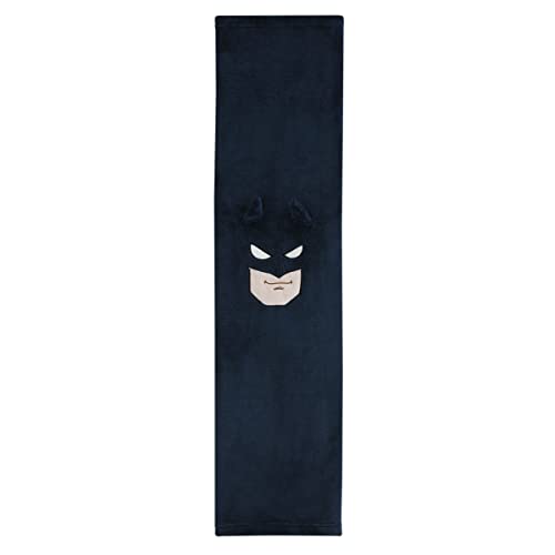 Image of NoJo Warner Brothers Batman The Caped Crusader Navy, Gray and Yellow Batman Character Shaped Blanket