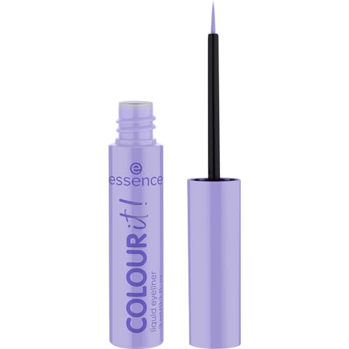 Essence Cosmetics Colour It Eyeliner Liquido, Lunga Durata, Ultra Pigmentato, Asciugatura Rapida, Colore Intenso, Opaca, 3 ml