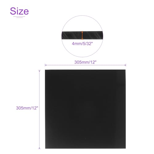 Image of DMiotech 12 x 12 x 0.15 Inch Plastic UHMW Sheets, Ultra High Molecular Weight Polyethylene, Opaque Black Polyethylene Board for Automotive, Chemical, Manufacturing, DIY Home Kitchen