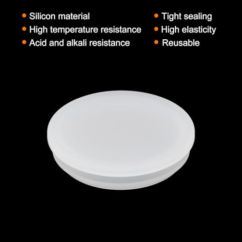 Image of MECCANIXITY 1pcs Silicone Snap in Locking Hole Plugs,54.6mm /2.1 Inch Mounting Diameter Narrow Groove Width 5mm Panel Seal Cover Round for Kitchen Bulkheads Waterproof Sealing Plugs Clear