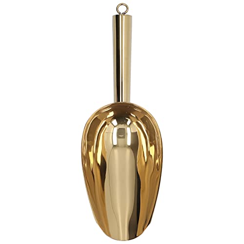 Pala de hielo, acero inoxidable Multifuncional Harina Comida Té Granos de café Frutos secos Cuchara de metal Comedor Herramientas especiales para el hogar Cocina Bar(dorado)