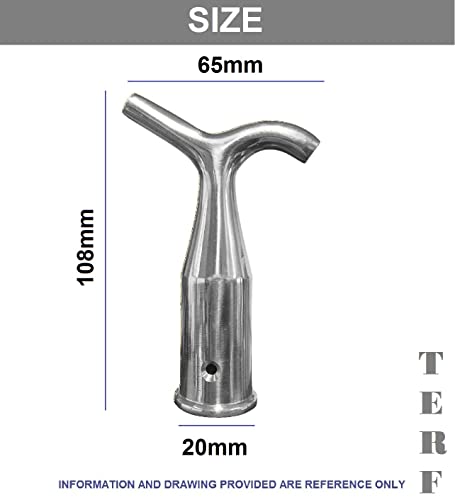 TERF® Traditional Polished Chrome Pole Hook Sash Window Catch Lift Pull Fanlight Skylight Window Loft Attic Blinds Boat Pole Hook including Fixing Screw - Image 3