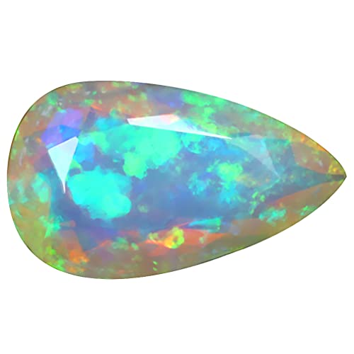 Opale arc-en-ciel éthiopienne 2.55 carats, cadeau précieux de pierre naturelle poire