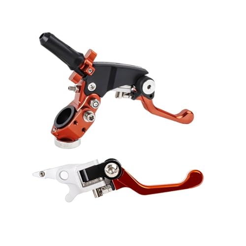 Levier d'embrayage moto CNC orange en aluminium pliable pour TTR 125cc
