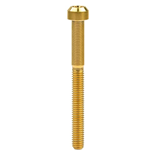 Image of Titanium Torx Square Head M6 x 10 15 20 25 30 35 40 45 50 60 65 70 80mm Screw Pack of 5 (Gold, M6x65mm)