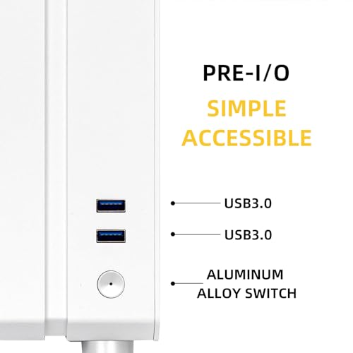 Image of Mechanic Master C24 Mini ITX PC Case, 9.9L Compact Chassis, Support 135mm Air Cooler, SFX PSU, 245mm Graphics Card, Multiple Color Options (Polar White Classic Version)