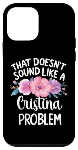 Cristina Personalized Cute Flower Girls Cristina Name スマホケース iPhone 12 mini 用