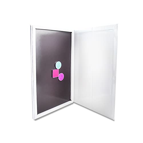 Szdym Strong Portable Ipad Style Standable Large Empty Magnetic Organizer Palette, Big White Holographic Cardboard Magnetic Palette, Holding 60Pcs 26Mm Round Or Square Pans. #TOP5