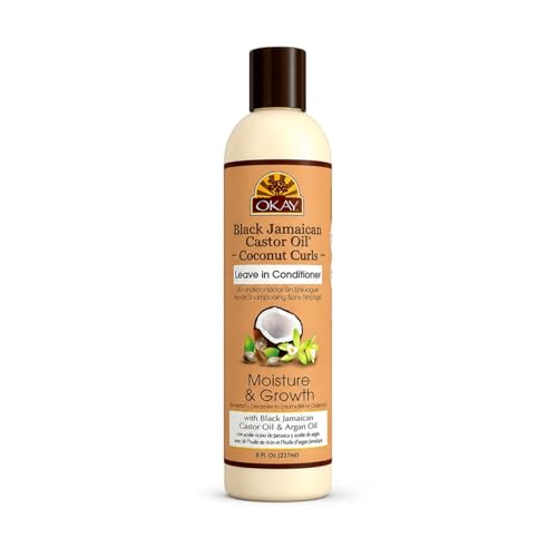 OKAY Black Jamaican Castor Oil & Coconut Curls Leave in Conditioner - 8 oz / 237 ml
