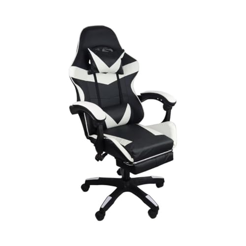 Cadeira Gamer Stillus Ergonômica Com Apoio Para Os Pés - Preta/Branca