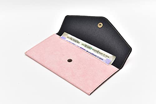 Image of YOUR GIFT STUDIO : Classy Minimal Clutch + Men's Wallet | Couple Gifts (Pink)
