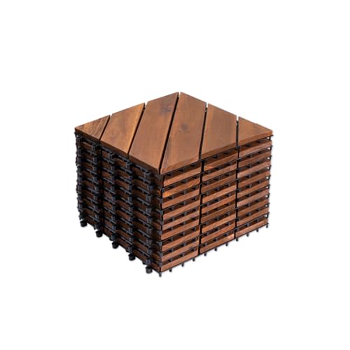 Interlocking Deck Tiles Outdoor, Waterproof Patio Decking Deck Tile Flooring, All-Weather Composite Deck Tiles for Patio, Balcony, Garden, Pool, Garage Floor Tiles, Pre Built Deck Platform,A2