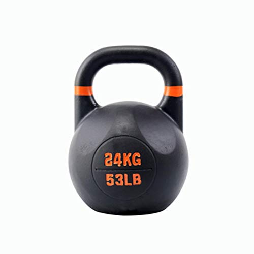 Kettlebells AGYH - Pesas rusas de hierro fundido negro, equipo profesional de entrenamiento de fuerza para el gimnasio, 8 kg/10 kg/12 kg/16 kg/18 kg/20 kg/24 kg (tamaño: 24 kg/52.9 lb)