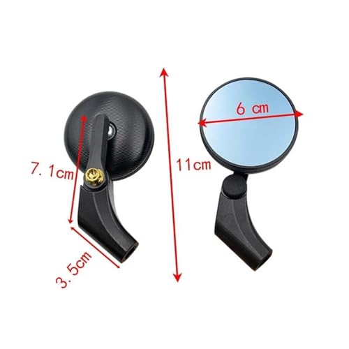 Espejo retrovisor de motocicleta pequeño de 8mm 10mm universal 2
