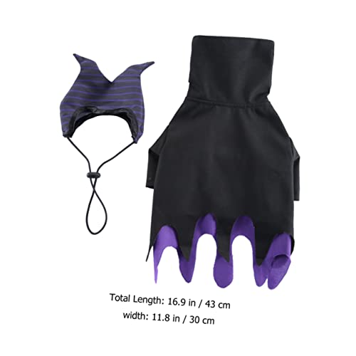 Disfraz estilo bruja para perro POPETPOP talla M miniatura 2