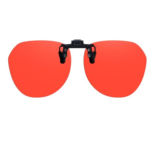 Image of Trysee Round Clip-On Flip-Up Blue Light Blocking Glasses for Eyes Strain /Light Sensitive TS1009