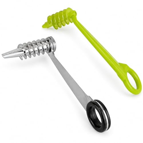 2-Pack Spiral Vegetable Cutter Manual Vegetable Slicer for Zoodles & Spaghetti - Handheld Spiralizer for Zucchini Carrot Cucumber Potato - Professional Kitchen Tool & Gadget