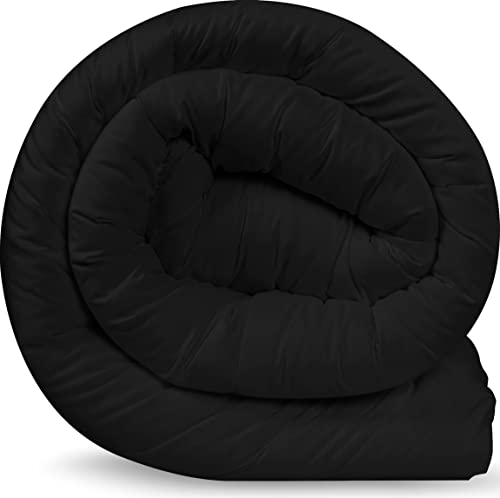 Image of Utopia Bedding Down Alternative Reversible Comforter 10.5 Tog Duvet Insert Microfiber Box Stitched 230 x 260 cm - (Super King, Black /Grey)