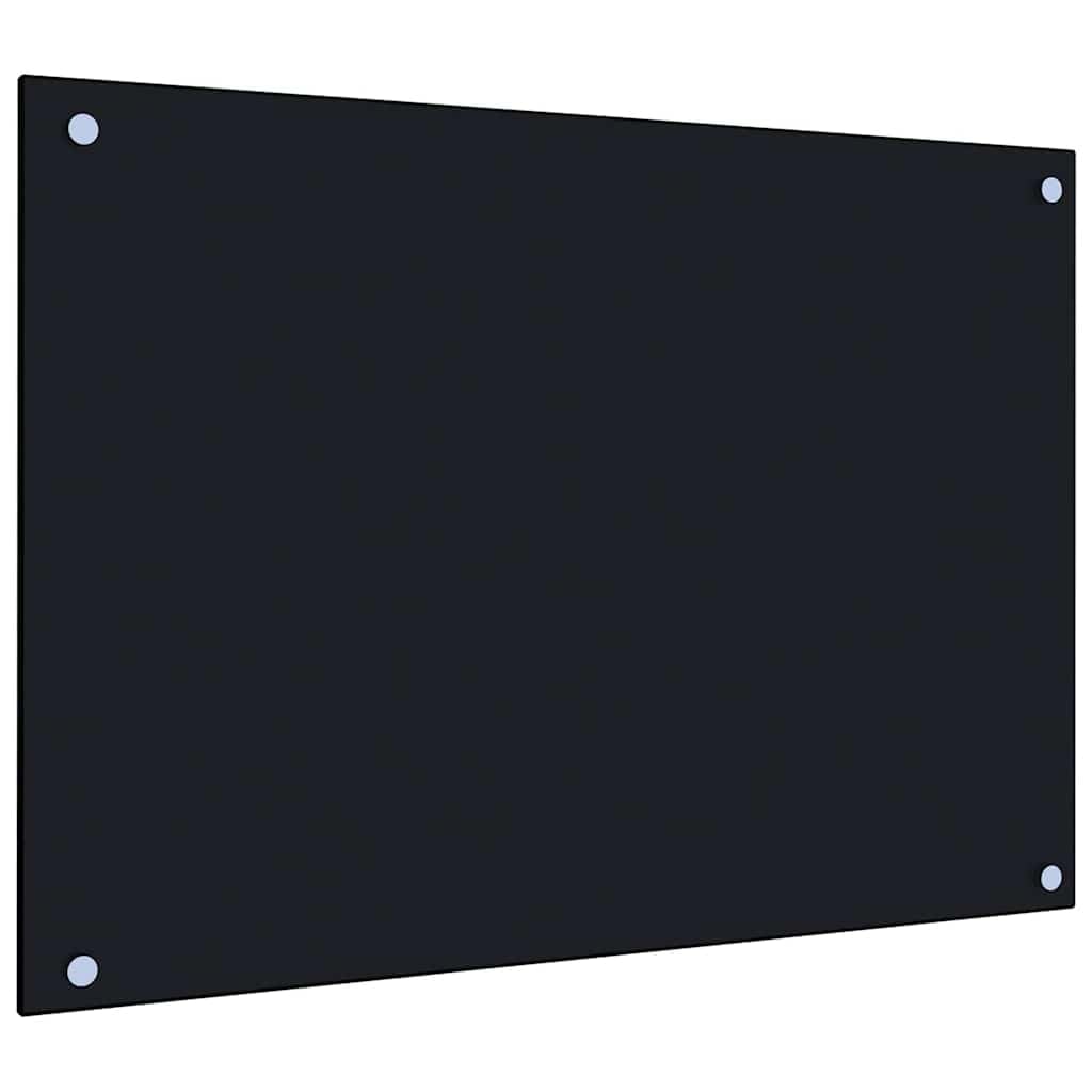 Dosseret de Cuisine Noir 70 x 50 cm en Verre trempé 6 mm, Protection Contre éclaboussures, Facile à Nettoyer, pour Cuisine Maison ou Restaurant, matériel de Montage Inclus