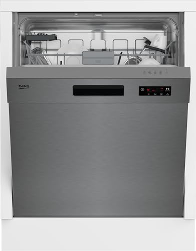 Beko BDUN15430X b300 Unterbau-Geschirrspüler 60 cm, für 14 Maßgedecke, 3 Spülebenen, 4 Temperaturen, 5 Programme, halbe Beladung, automatische Türöffnung, Quick&Clean