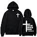 I Can Do All Things Through Christ Hoodie Christian Faith Sweatshirt Who Strengthens Me Hoodie Large Black