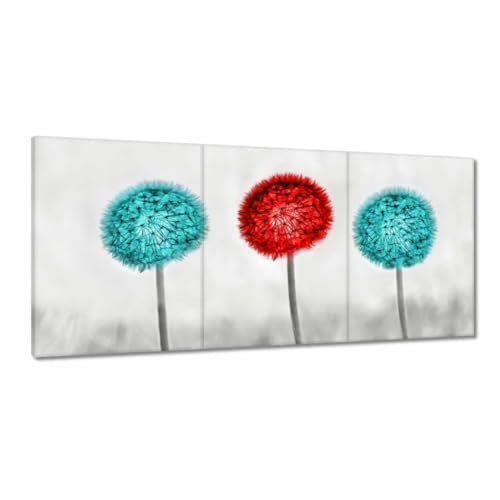 Tableau pissenlits grand format pour décoration murale salon et chambre en toile imprimée 210x100
