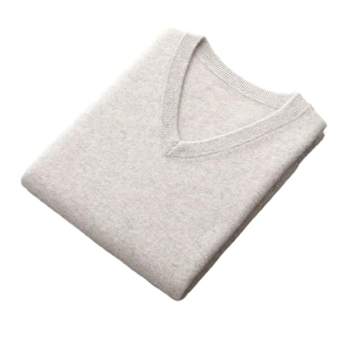 Men Wool V Neck Sweater Vest Pullover Fall Winter Basic Casual 100 Percent Merino Sleeveless