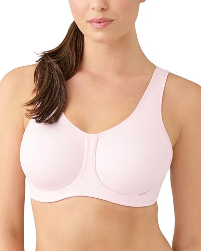 Wacoal Women's Simone Sport Unlined Full Coverage Underwire Sports Bra, 855170, Cradle Pink, 34D