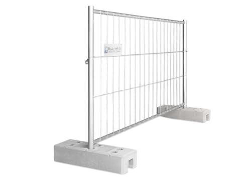 BAUZAUNWELT Bauzaun 8 kg 2,20 x 1,20 m - Drahtstärke 3 mm - halbhoher robuster und langlebiger Mobilzaun