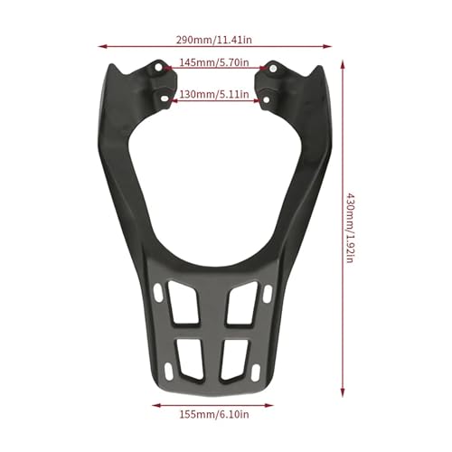 Support coffre arrière Mio125 avec aileron de queue haute résistance - 6