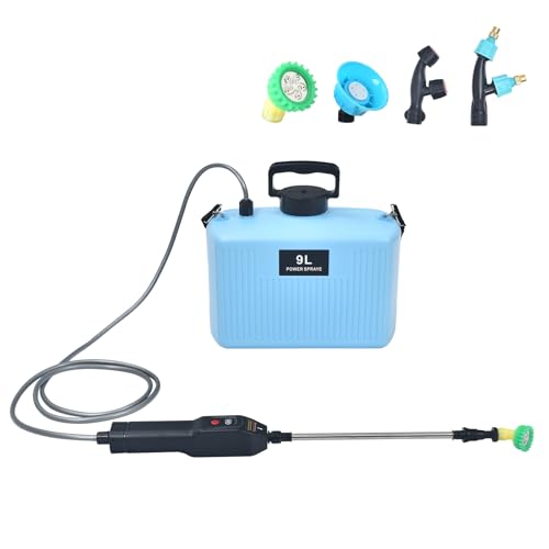 Fkstyle 電動噴霧器 9L大容量 充電式 コードレス 4種ノズル付き 園芸 農薬散布 除草剤 水やり 軽量 肩掛け 伸縮ノズル USB充電 4000mAh