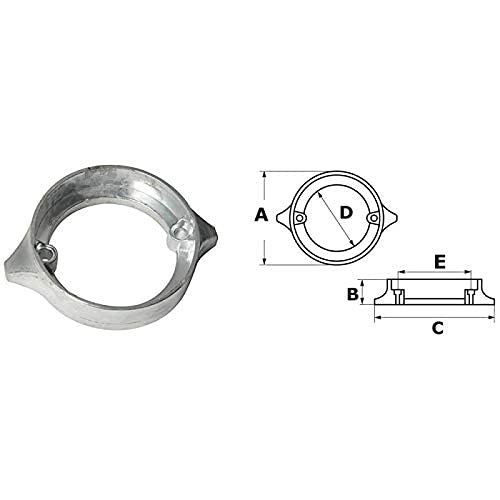 Anode aluminium Volvo Penta évite le blocage Duo Prop 852182 lié à la corrosion