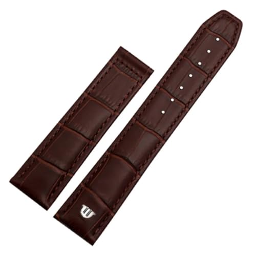 Bracelet de montre en cuir véritable d'affaires luxe boucle déployante 20mm 22mm INFRI